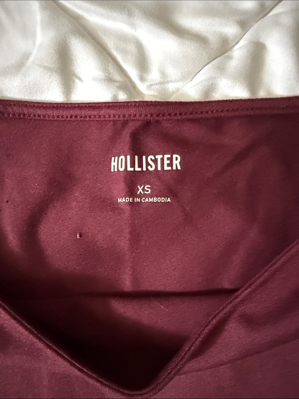 Hollister Long Sleeve Boatneck Top - Wine - Picture 2 of 3